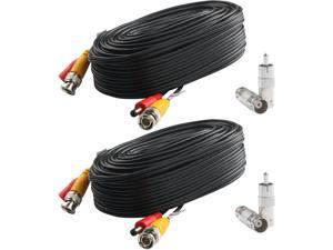 Postta BNC Video Power Cable (2 Pack 50 Feet) Pre-Made All-in-One Video Security Camera Cable Wire with Four Connectors for CCTV DVR Surveillance System Postta BNC Video Power Cable (2 Pack 50 Feet) Pre-Made All-in-One Video Security Camera Cable Wire with Four Connectors for CCTV DVR Surveillance System