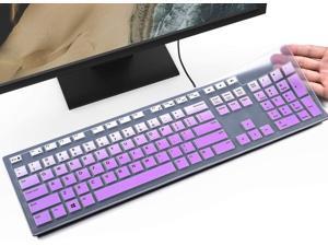 CaseBuy Keyboard Cover for Dell KM636 Wireless Keyboard/Dell KB216 Wired Keyboard/Dell Optiplex 5250 3050 3240 5460 7450 7050/Dell Inspiron AIO 3475/3670/3477 All-in one Desktop, Ombre Purple CaseBuy Keyboard Cover for Dell KM636 Wireless Keyboard/Dell KB216 Wired Keyboard/Dell Optiplex 5250 3050 3240 5460 7450 7050/Dell Inspiron AIO 3475/3670/3477 All-in one Desktop, Ombre Purple