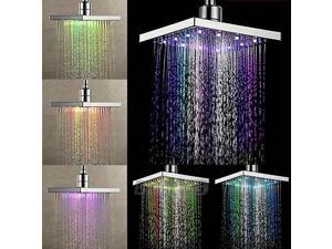 LED Heat Indicator Colour Changing Lights Replacement Bathroom Shower Head 
