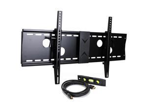Ultra-Slim Black Adjustable Tilt/Tilting Wall Mount Bracket for Panasonic TC-P50ST60 50 inch Plasma HDTV TV/Television Low Profile 