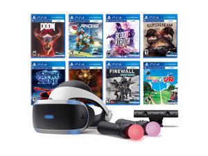 PlayStation VR 11-In-1 Deluxe 8 Games Bundle: VR Headset, Camera, Move Motion Controllers, DOOM VFR, Bravo Team, Firewall Zero Hour, Battlezone, RIGS, Until Dawn, Blood & Truth, Everybody's Golf