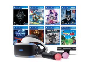 PlayStation VR 11-In-1 Deluxe 8 Games Bundle: VR Headset, Camera, Move Motion Controllers, Skyrim, Batman, Firewall Zero Hour, Battlezone, RIGS, Until Dawn, Blood & Truth, Everybody's Golf PlayStation VR 11-In-1 Deluxe 8 Games Bundle: VR Headset, Camera, Move Motion Controllers, Skyrim, Batman, Firewall Zero Hour, Battlezone, RIGS, Until Dawn, Blood & Truth, Everybody's Golf