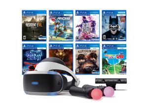 PlayStation VR 11-In-1 Deluxe 8 Games Bundle: VR Headset, Camera, Move Motion Controllers, Resident Evil 7, Batman, Bravo Team, Battlezone, RIGS, Until Dawn, Blood & Truth, Everybody's Golf