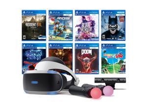 PlayStation VR 11-In-1 Deluxe 8 Games Bundle: VR Headset, Camera, Move Motion Controllers, Resident Evil 7, Batman, DOOM VFR, Battlezone, RIGS, Until Dawn, Blood & Truth, Everybody's Golf
