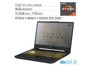 ASUS TUF VR Ready Gaming Laptop, 15.6" IPS FHD, AMD Ryzen 7-4800H Octa-Core up to 4.20 GHz, NVIDIA RTX 2060, 8GB RAM, 512GB SSD+1TB HDD, RGB Backlit KB, RJ-45 Ethernet, Win 10 ASUS TUF VR Ready Gaming Laptop, 15.6" IPS FHD, AMD Ryzen 7-4800H Octa-Core up to 4.20 GHz, NVIDIA RTX 2060, 8GB RAM, 512GB SSD+1TB HDD, RGB Backlit KB, RJ-45 Ethernet, Win 10