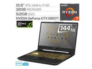 ASUS TUF Gaming A15 144Hz Gaming Laptop, 15.6" IPS FHD, AMD Ryzen 7 4800H 8-Core up to 4.20 GHz, GTX 1660 Ti, 32GB RAM, 512GB SSD, 90Whr Battery, RGB Backlit KB, RJ-45 LAN, Win 10 ASUS TUF Gaming A15 144Hz Gaming Laptop, 15.6" IPS FHD, AMD Ryzen 7 4800H 8-Core up to 4.20 GHz, GTX 1660 Ti, 32GB RAM, 512GB SSD, 90Whr Battery, RGB Backlit KB, RJ-45 LAN, Win 10