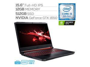 Acer Nitro 5 Gaming Laptop, 15.6" IPS Full HD, NVIDIA GTX 1650, Core i5-9300H up to 4.10 GHz, 12GB RAM, 512GB SSD, Backlit, RJ-45 Ethernet, Wi-Fi 6, USB-C, Win 10 Acer Nitro 5 Gaming Laptop, 15.6" IPS Full HD, NVIDIA GTX 1650, Core i5-9300H up to 4.10 GHz, 12GB RAM, 512GB SSD, Backlit, RJ-45 Ethernet, Wi-Fi 6, USB-C, Win 10