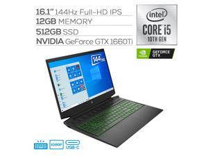 HP Pavilion VR Ready 144 Hz Gaming Laptop, 16.1" FHD IPS, 10th Gen Core i5-10300H 4-Core up to 4.50 GHz, GTX 1660Ti, 12GB RAM, 512GB SSD, DP 1.4/HDMI 2.0, RJ-45 Ethernet, Backlit KB, B&O, Win 10 HP Pavilion VR Ready 144 Hz Gaming Laptop, 16.1" FHD IPS, 10th Gen Core i5-10300H 4-Core up to 4.50 GHz, GTX 1660Ti, 12GB RAM, 512GB SSD, DP 1.4/HDMI 2.0, RJ-45 Ethernet, Backlit KB, B&O, Win 10