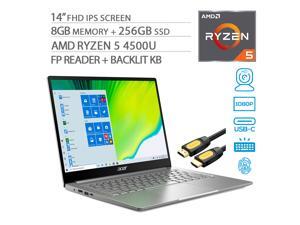 2020 Acer Swift 3 SF314 Thin & Light Laptop, 14" FHD IPS, AMD Ryzen 5 4500U Hexa-Core up to 4.0 GHz, 8GB LPDDR4, 256GB SSD, Backlit KB, FP Reader, WiFi 6, USB-C, Mytrix HDMI Cable, Win 10 2020 Acer Swift 3 SF314 Thin & Light Laptop, 14" FHD IPS, AMD Ryzen 5 4500U Hexa-Core up to 4.0 GHz, 8GB LPDDR4, 256GB SSD, Backlit KB, FP Reader, WiFi 6, USB-C, Mytrix HDMI Cable, Win 10