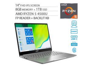 2020 Acer Swift 3 SF314 Thin & Light Laptop, 14" FHD IPS, AMD Ryzen 5 4500U Hexa-Core up to 4.0 GHz, 8GB LPDDR4, 1TB SSD, Backlit KB, FP Reader, WiFi 6, USB-C, Win 10 2020 Acer Swift 3 SF314 Thin & Light Laptop, 14" FHD IPS, AMD Ryzen 5 4500U Hexa-Core up to 4.0 GHz, 8GB LPDDR4, 1TB SSD, Backlit KB, FP Reader, WiFi 6, USB-C, Win 10