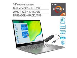 2020 Acer Swift 3 SF314 Thin & Light Laptop, 14" FHD IPS, AMD Ryzen 5 4500U Hexa-Core up to 4.0 GHz, 8GB LPDDR4, 1TB SSD, Backlit KB, FP Reader, WiFi 6, USB-C, Mytrix Ethernet Hub, Win 10 2020 Acer Swift 3 SF314 Thin & Light Laptop, 14" FHD IPS, AMD Ryzen 5 4500U Hexa-Core up to 4.0 GHz, 8GB LPDDR4, 1TB SSD, Backlit KB, FP Reader, WiFi 6, USB-C, Mytrix Ethernet Hub, Win 10