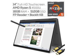 Lenovo Flex 5 2-in-1 Touchscreen Laptop 14" FHD AMD Ryzen 5-4500U 4.0 GHz 16GB DDR4 RAM 512GB SSD FP Reader Backlit KB Type-C HDMI WiFi Webcam Digital Pen Mytrix HDMI Cable Win 10 Lenovo Flex 5 2-in-1 Touchscreen Laptop 14" FHD AMD Ryzen 5-4500U 4.0 GHz 16GB DDR4 RAM 512GB SSD FP Reader Backlit KB Type-C HDMI WiFi Webcam Digital Pen Mytrix HDMI Cable Win 10