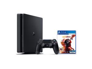 PlayStation 4 1TB Console with Star Wars: Squadrons - PS4 Slim 1TB Jet Black HDR Gaming Console, Wireless Controller and Game