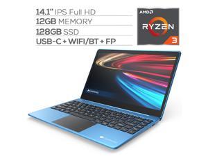 Gateway Notebook Ultra Slim Laptop 14.1" IPS FHD AMD Ryzen 3 3200U up to 3.50 GHz 12GB RAM 128GB SSD USB-C FP Reader Webcam HDMI Wi-Fi THX Audio Win 10 S Blue Gateway Notebook Ultra Slim Laptop 14.1" IPS FHD AMD Ryzen 3 3200U up to 3.50 GHz 12GB RAM 128GB SSD USB-C FP Reader Webcam HDMI Wi-Fi THX Audio Win 10 S Blue