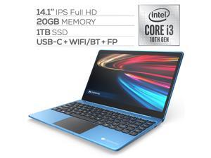 Gateway Notebook Ultra Slim Laptop 14.1" IPS FHD Intel Core i3-1005G1 Up to 3.4GHz 20GB RAM 1TB SSD USB-C FP Reader Webcam HDMI Wi-Fi THX Audio Win 10 S Blue Gateway Notebook Ultra Slim Laptop 14.1" IPS FHD Intel Core i3-1005G1 Up to 3.4GHz 20GB RAM 1TB SSD USB-C FP Reader Webcam HDMI Wi-Fi THX Audio Win 10 S Blue