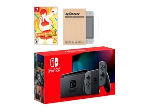 Nintendo Switch Gray Joy-Con Console Fitness Boxing 2: Rhythm & Exercise Bundle, with Mytrix Tempered Glass Screen Protector - Improved Battery Life Console with 2020 New Game Nintendo Switch Gray Joy-Con Console Fitness Boxing 2: Rhythm & Exercise Bundle, with Mytrix Tempered Glass Screen Protector - Improved Battery Life Console with 2020 New Game