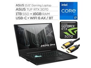 ASUS TUF 3070 Gaming Laptop, 240Hz 3ms FHD 15.6" Display, Intel Core i7-11370H, GeForce RTX 3070 8GB GDDR6, 16GB RAM, 1TB SSD, Thunderbolt 4, Backlit KB, WiFi 6, Mytrix HDMI Cable, Win 10 ASUS TUF 3070 Gaming Laptop, 240Hz 3ms FHD 15.6" Display, Intel Core i7-11370H, GeForce RTX 3070 8GB GDDR6, 16GB RAM, 1TB SSD, Thunderbolt 4, Backlit KB, WiFi 6, Mytrix HDMI Cable, Win 10