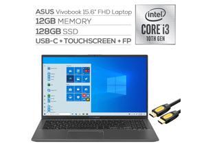ASUS VivoBook 15.6" FHD Touchscreen Laptop, 1080p NanoEdge, Inetl Core i3-1005G1 Dual-Core, 12GB RAM, 128GB SSD, USB-C, FP Reader, WebCam, Mytrix HDMI Cable, Win 10 S ASUS VivoBook 15.6" FHD Touchscreen Laptop, 1080p NanoEdge, Inetl Core i3-1005G1 Dual-Core, 12GB RAM, 128GB SSD, USB-C, FP Reader, WebCam, Mytrix HDMI Cable, Win 10 S