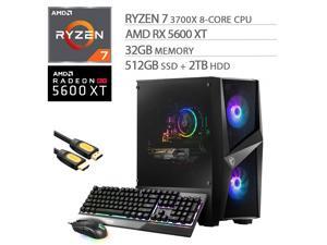 MSI Codex X ZS Gaming Desktop PC, AMD 8-Core Ryzen 7 3700X, Radeon RX 5600 XT, 32GB DDR4 RAM, 512GB SSD+2TB HDD, Wi-Fi 6, RJ-45 Ethernet, DP/HDMI/VGA, Mytrix HDMI Cable, Win 10 w/keyboard and mouse MSI Codex X ZS Gaming Desktop PC, AMD 8-Core Ryzen 7 3700X, Radeon RX 5600 XT, 32GB DDR4 RAM, 512GB SSD+2TB HDD, Wi-Fi 6, RJ-45 Ethernet, DP/HDMI/VGA, Mytrix HDMI Cable, Win 10 w/keyboard and mouse