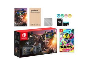 Nintendo Switch Monster Hunter Limited Console Set Plus Monster Hunter Rise Deluxe Edition, Bundle With Arms And Mytrix Accessories