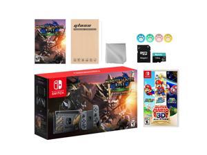 Nintendo Switch Monster Hunter Limited Console Set Plus Monster Hunter Rise Deluxe Edition, Bundle With Super Mario 3D All-Stars And Mytrix Accessories