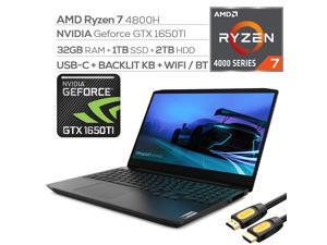 Lenovo IdeaPad Gaming Laptop, 15.6" 120Hz FHD IPS, Ryzen 7 4800H 8-Core, GeForce GTX 1650Ti, 32GB RAM, 1TB SSD+2TB HDD, Ethernet, Backlit KB, KeyPad, USB-C, Mytrix HDMI Cable, Win 10 Lenovo IdeaPad Gaming Laptop, 15.6" 120Hz FHD IPS, Ryzen 7 4800H 8-Core, GeForce GTX 1650Ti, 32GB RAM, 1TB SSD+2TB HDD, Ethernet, Backlit KB, KeyPad, USB-C, Mytrix HDMI Cable, Win 10
