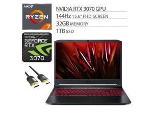 Acer Nitro 5 3070 Gaming Laptop, 15.6" FHD 144Hz Display, AMD Ryzen 7 5800H, GeForce RTX 3070, 32GB RAM, 1TB SSD, Backlit, USB-C, Wi-Fi 6, Killer RJ45, HDMI, Mytrix HDMI 2.1 Cable, Win 10 Acer Nitro 5 3070 Gaming Laptop, 15.6" FHD 144Hz Display, AMD Ryzen 7 5800H, GeForce RTX 3070, 32GB RAM, 1TB SSD, Backlit, USB-C, Wi-Fi 6, Killer RJ45, HDMI, Mytrix HDMI 2.1 Cable, Win 10