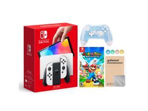 21 New Nintendo Switch Oled Model White Joy Con 64gb Console Improved Hd Screen Lan Port Dock With Arms And Mytrix Wireless Switch Pro Controller And Accessories Newegg Com