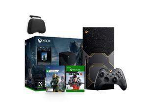 Microsoft Xbox Series X Halo Infinite Limited Edition Bundle Custom Skin Design with Halo Infinite and Gears 5 Full Games with Mytrix Controller Protective Case Gift Set