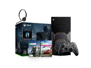 Microsoft Xbox Series X Halo Infinite Limited Edition Bundle Custom Skin Design with Halo Infinite and Forza Horizon 5 Full Games with Mytrix Chat Headset Holiday Gift