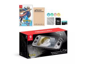 Nintendo Switch Lite Pokemon Dialga & Palkia Limited Edition with Pokemon Sword, Mytrix 128GB MicroSD Card and Accessories NS Game Disc Bundle Best Holiday Gift