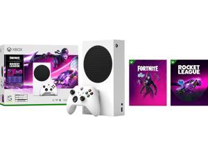 Microsoft Xbox Series S Fortnite & Rocket League Midnight Drive Pack Bundle with Mytrix 1TB External USB 3.1 Compact Hard Drive for Storage Extension