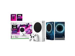 Microsoft Xbox Series S Fortnite & Rocket League Midnight Drive Pack Bundle with Mytrix Full Body Skin Sticker-Universe Black Hole