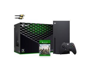 Latest Xbox Series X Gaming Console Bundle  1TB SSD Black Xbox Console and Wireless Controller with Assassins Creed Unity and Mytrix HDMI Cable