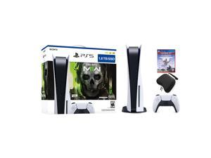 PlayStation 5 Upgraded 18TB Disc Edition Call of Duty Modern Warfare II Bundle with Horizon Zero Dawn and Mytrix Controller Case