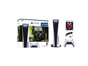 PlayStation 5 Upgraded 18TB Disc Edition Call of Duty Modern Warfare II Bundle with Security Breach and Mytrix Controller Charger