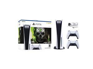 PlayStation 5 Disc Edition Call of Duty Modern Warfare II Bundle with Two DualSense Controllers and Mytrix Dual Controller Charger