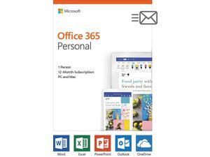 Microsoft Office 365 Personal | 1-year subscription, 1 user, PC/Mac - Box Pack Microsoft Office 365 Personal | 1-year subscription, 1 user, PC/Mac - Box Pack