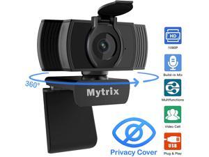 Webcam 1080p with Microphone and Privacy Cover, Noise Reduction, AutoFocus, Mytrix Full HD USB Web Camera for Laptop Desktop Zoom Meeting Skype FaceTime Hangouts YouTube Webcam 1080p with Microphone and Privacy Cover, Noise Reduction, AutoFocus, Mytrix Full HD USB Web Camera for Laptop Desktop Zoom Meeting Skype FaceTime Hangouts YouTube