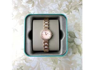 Fossil BQ3517 Karli Mini Three-Hand Rose Gold-Tone Stainless Steel Watch