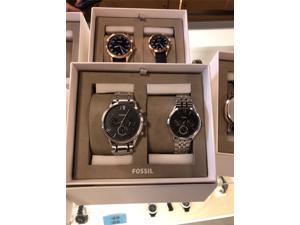 Fossil BQ2469SET Multifunction Stainless Steel Couple Watch Gift Set