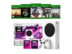 Microsoft Xbox Series S Fortnite & Rocket League Midnight Drive Pack Bundle with Additional 5 Games