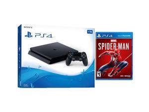 Playstation Marvels SpiderMan Starter Bundle Playstation 4 Slim 1TB Console  Black and Marvels SpiderMan Game