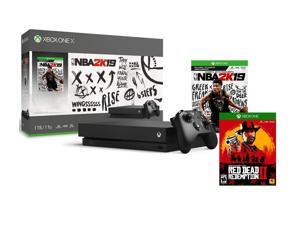 Xbox One X Red Dead 2K19 Bonus Bundle: Red Dead Redemption 2, NBA 2K19, Xbox Wireless Controller, Xbox One X 1TB 4K HDR Console - Black Xbox One X Red Dead 2K19 Bonus Bundle: Red Dead Redemption 2, NBA 2K19, Xbox Wireless Controller, Xbox One X 1TB 4K HDR Console - Black