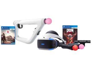PlayStation 4 VR Shooter Bundle (5 Items): PSVR Headset CUH-ZRV1, Farpoint Aim Controller Bundle, PSVR Doom Game, Playstation Camera, and 2 Move Motion Controllers PlayStation 4 VR Shooter Bundle (5 Items): PSVR Headset CUH-ZRV1, Farpoint Aim Controller Bundle, PSVR Doom Game, Playstation Camera, and 2 Move Motion Controllers