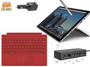 Microsoft Surface Pro 4 Core I5 6300u 16gb 512gb 12 3 Touch Screen W 2736x14 3k 3 2 Qhd Windows 10 Pro Red Cover Dock Bundle Newegg Com
