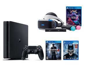 PlayStation VR Bundle 3 Items:VR Bundle,PlayStation 4 Slim 500GB Console - Uncharted 4,VR Game Disc Arkham VR PlayStation VR Bundle 3 Items:VR Bundle,PlayStation 4 Slim 500GB Console - Uncharted 4,VR Game Disc Arkham VR