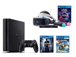 PlayStation VR Bundle 3 Items:VR Bundle,PlayStation 4 Slim 500GB Console - Uncharted 4,VR Game Disc RIGS Mechanized Combat League PlayStation VR Bundle 3 Items:VR Bundle,PlayStation 4 Slim 500GB Console - Uncharted 4,VR Game Disc RIGS Mechanized Combat League