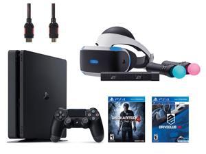 PlayStation VR Start Bundle 5 Items:VR Headset,Move Controller,PlayStation Camera Motion Sensor,PlayStation 4 Slim 500GB Console - U,VR Game Disc PSVR DriveClub ncharted 4