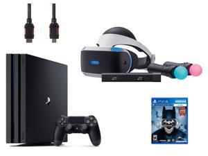 PlayStation VR Starter Bundle (5 Items): PlayStation 4 Pro 1TB Game Console, VR Headset, 2 Move Motion Controllers, PlayStation Camera, Batman: Arkham VR Game Disc